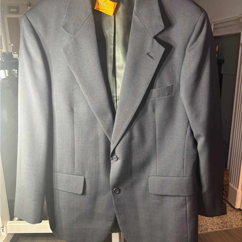Mark Alexander Men's Classic Two-Button Wool Blazer - Navy Blue EPC